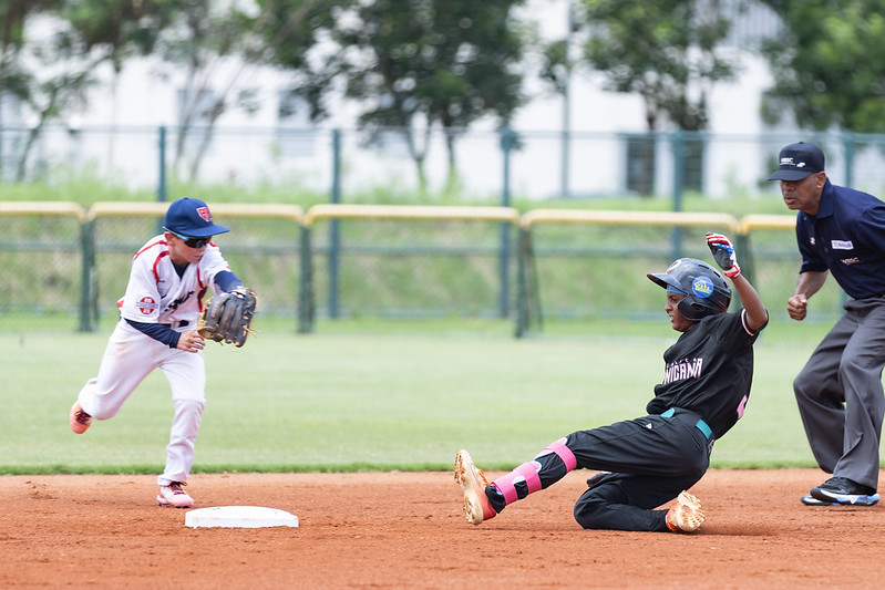 Acción del partido entre República Dominicana y Corea.