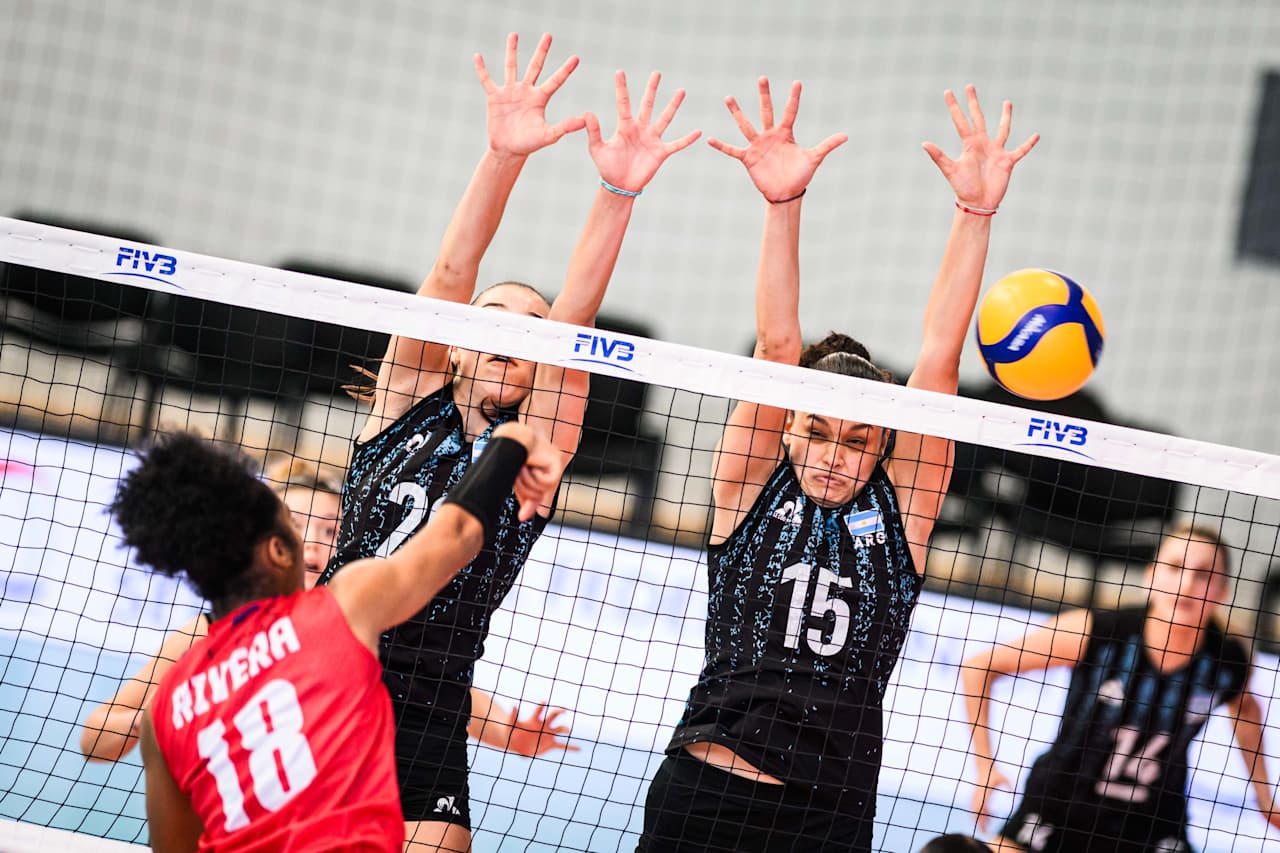 Argentina derrota a República Dominicana en el Mundial U19 de voleibol femenino.