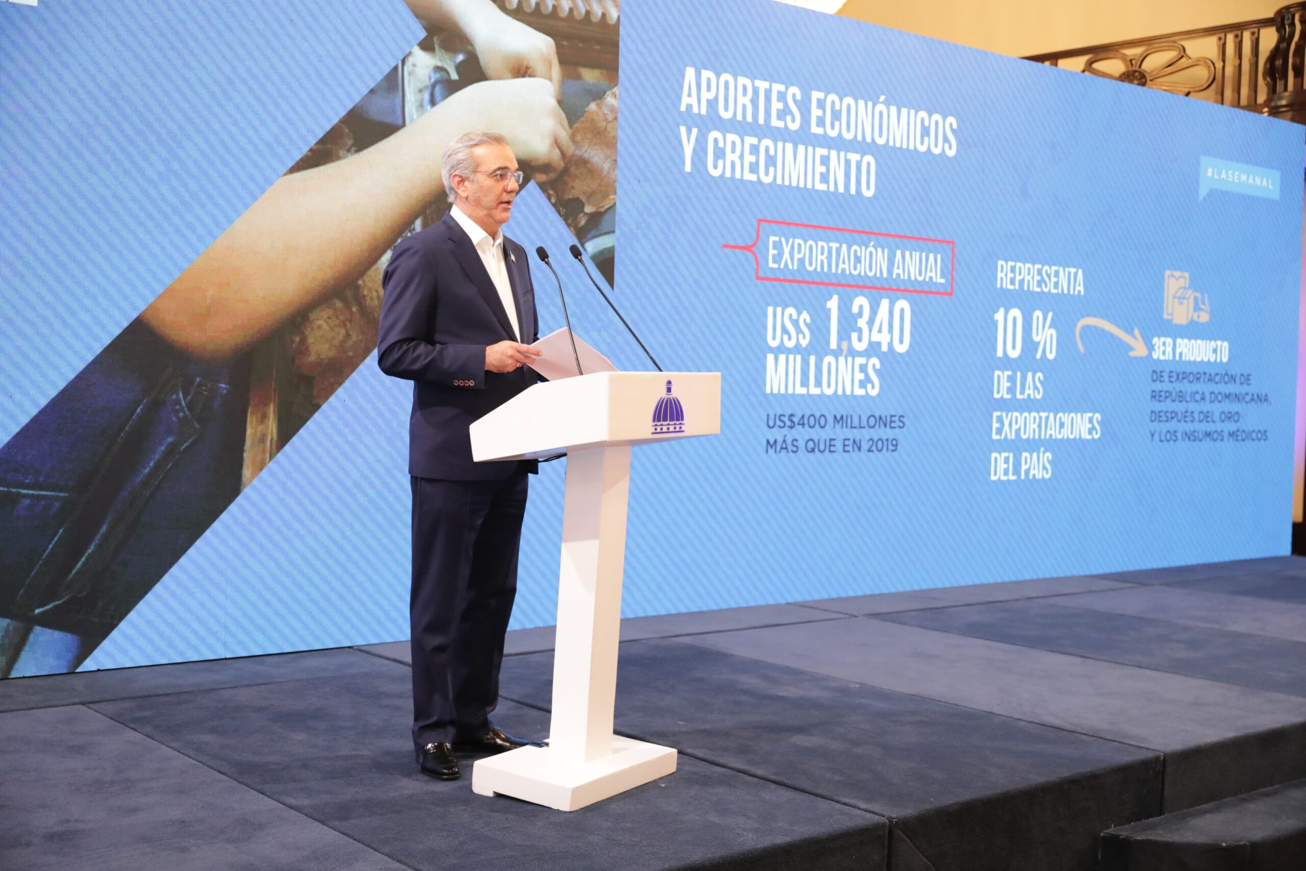 El presidente Luis Abinader destacó este lunes que el tabaco dominicano es sinónimo de empleo, exportación y orgullo nacional, ya que sus ventas anuales superan los US$1,340 millones y representa ya el 10 % de todas las exportaciones del país, posicionándose como el tercer producto más importante después del oro y los insumos médicos.