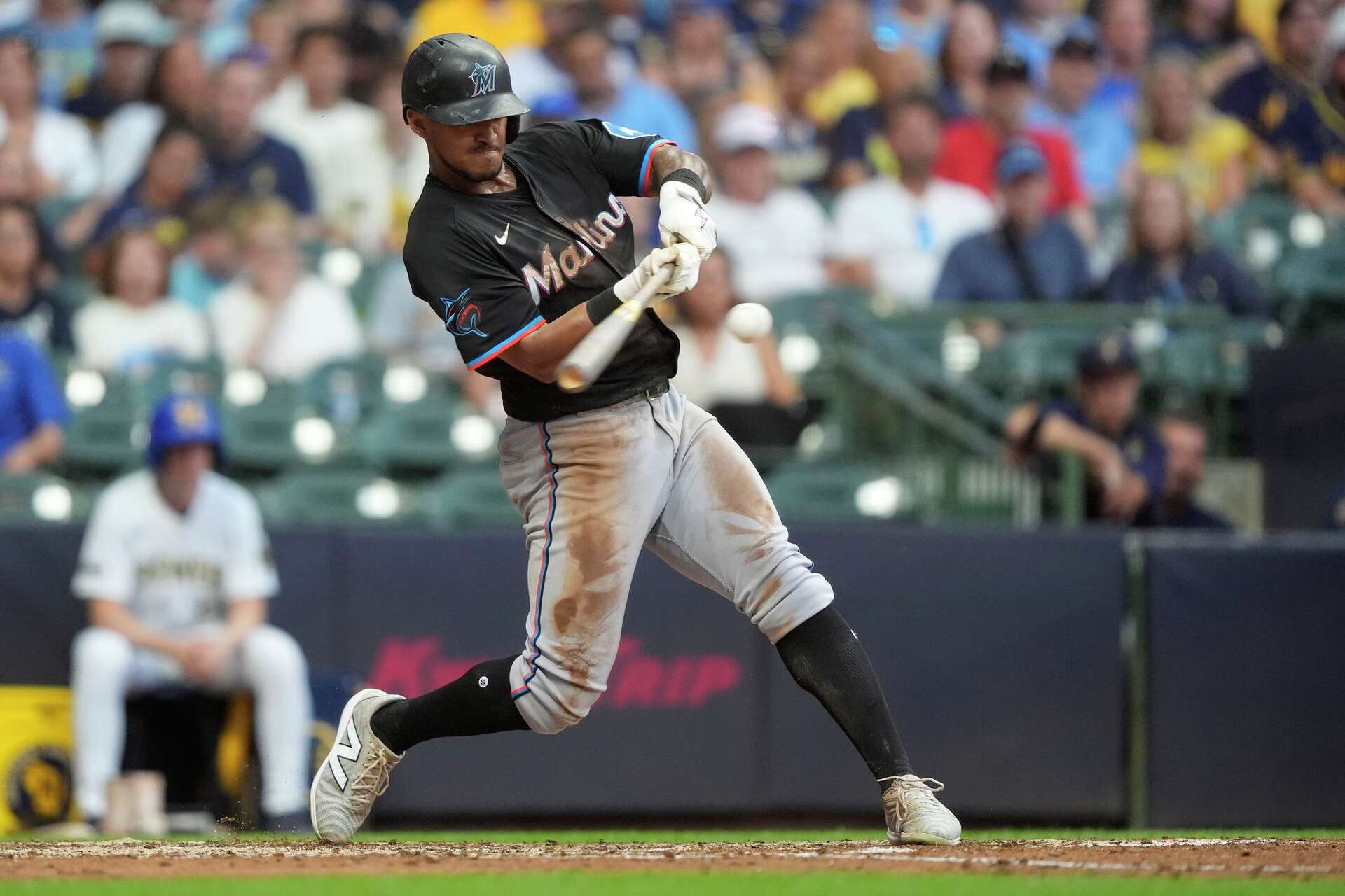 Dominicano Heriberto Hernández de los Marlins de Miami.