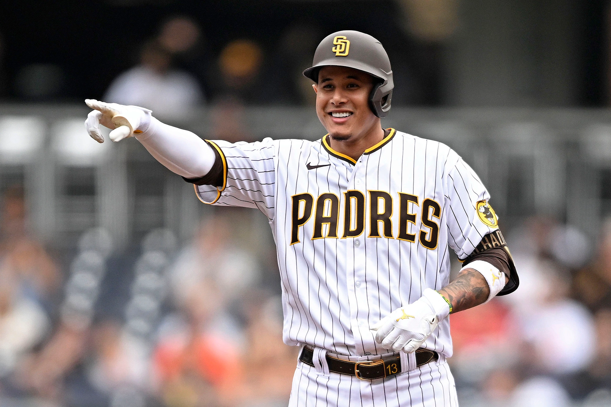 Manny Machado, tercera base de los Padres de San Diego.