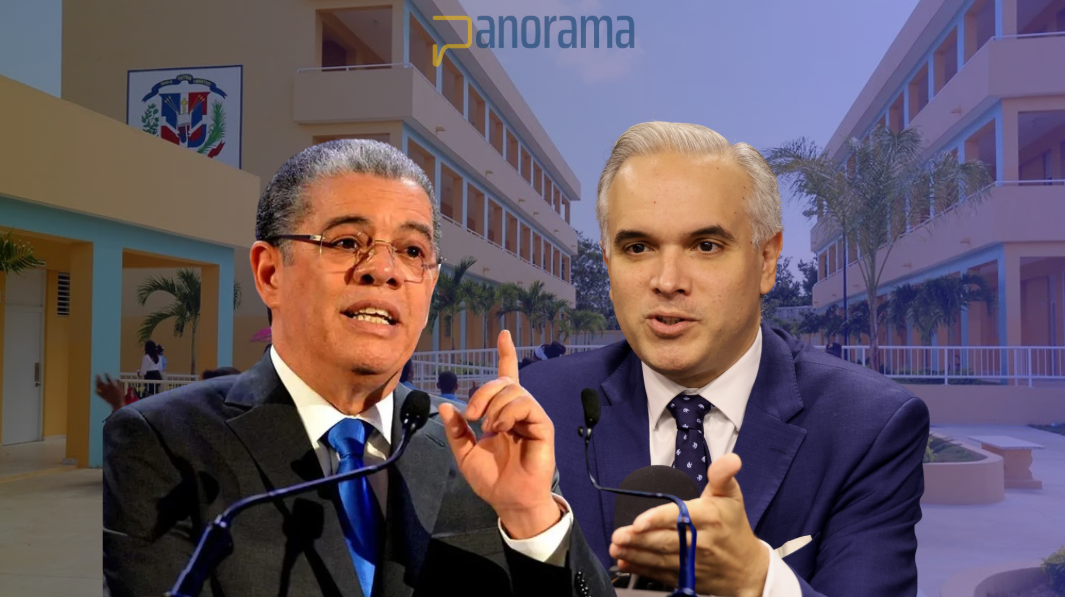 Exministro de Educación, Carlos Amarante Baret y el actual titular de la cartera Luis Miguel De Camps