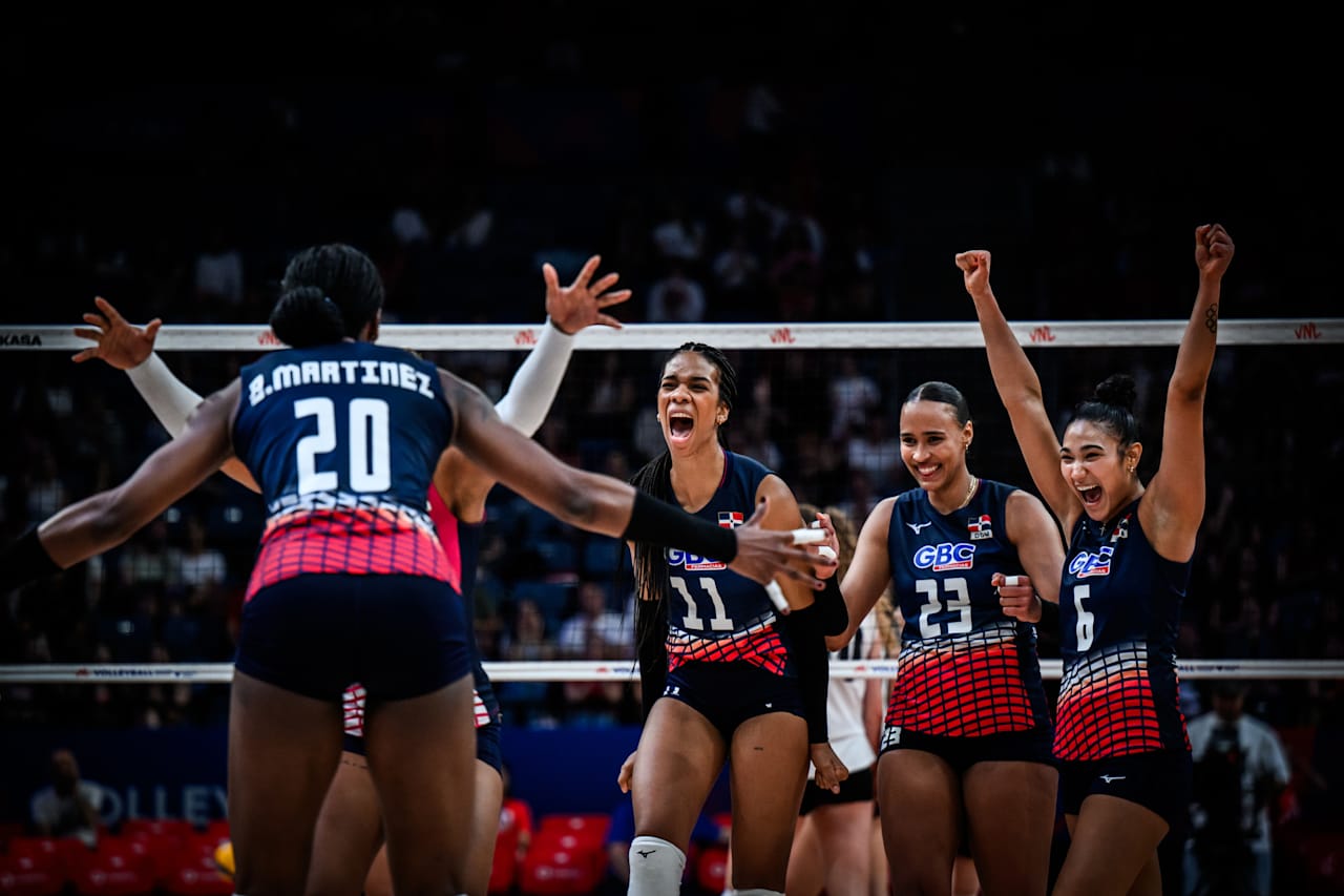 Las Reinas del Caribe celebran una victoria en la pasada Liga de Naciones 2025.