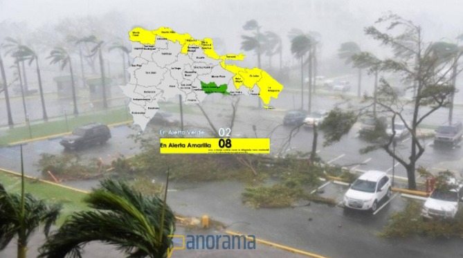 Provincias en alerta por efectos del huracán Erin