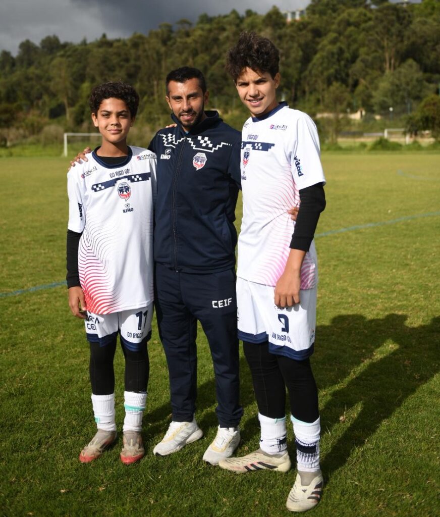 Los prometedores futbolistas dominicanos Gonzalo Luthje y Fabrizio Sergio en Colombia.