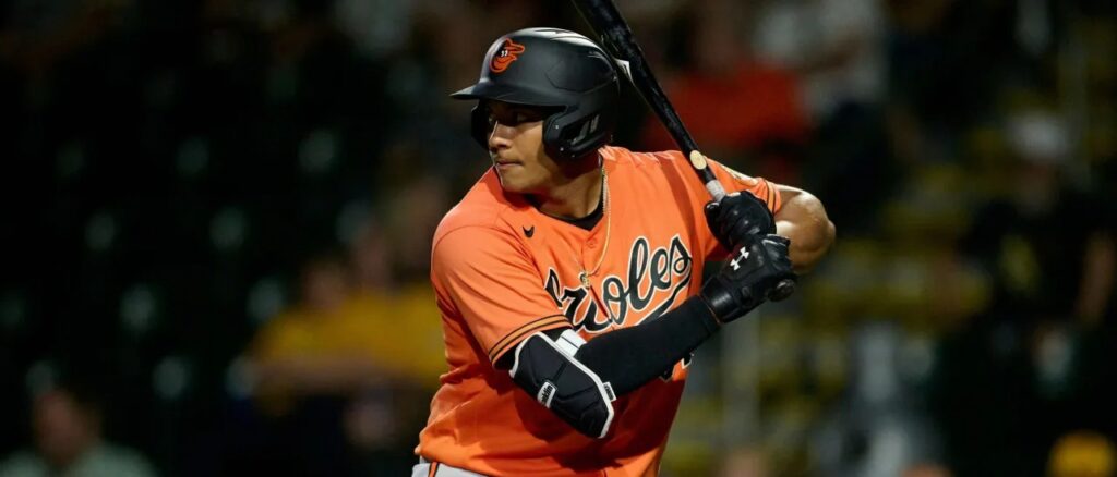 Samuel Basallo de los Orioles de Baltimore.