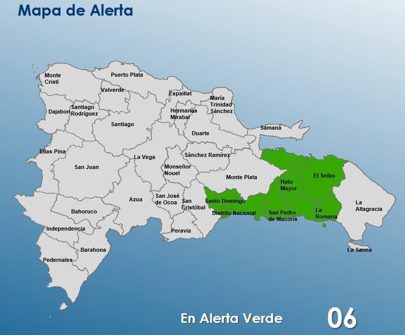 COE emite alerta verde