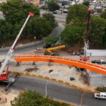 Avanza la construcción del paso a desnivel en la intersección de Isabel Aguiar y la 27 de Febrero.