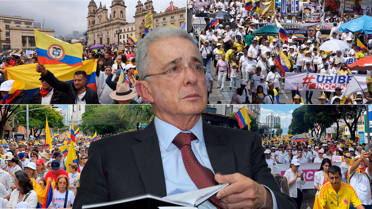 Manifestaciones de apoyo a Álvaro Uribe movilizan a Colombia