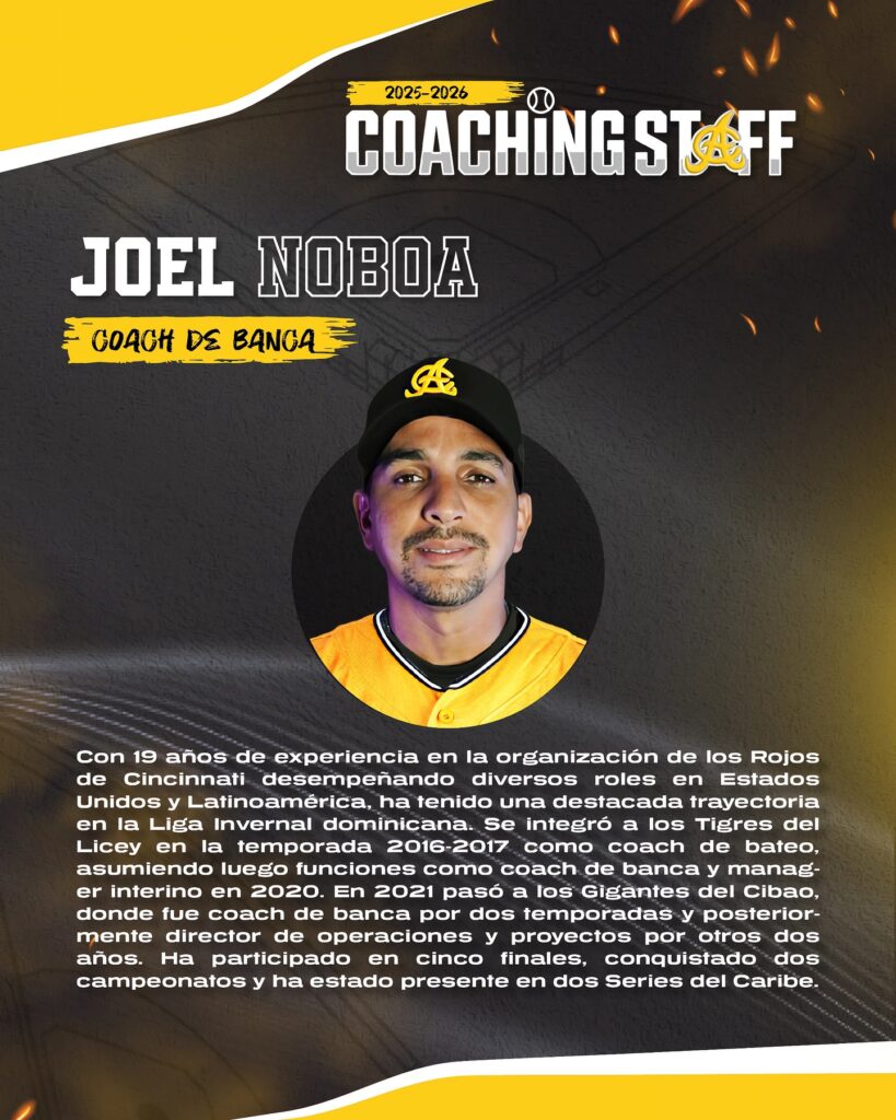 Joel Noboa coach de las Águilas Cibaeñas