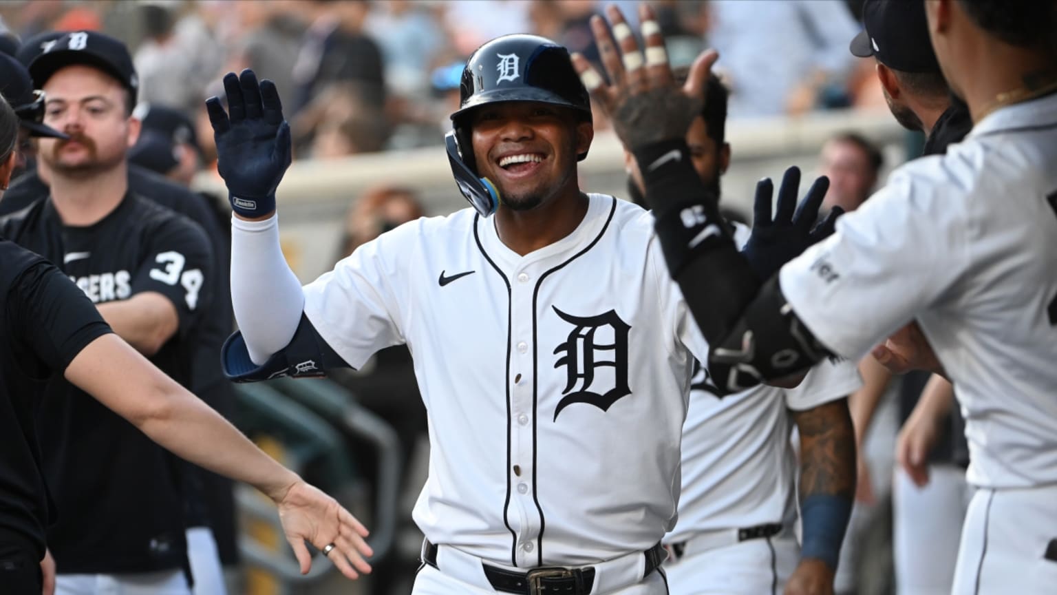 Wenceel Pérez de los Tigres de Detroit.