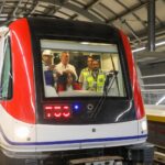 Presidente Luis Abinader durante el recorrido en el Metro de Los Alcarrizos