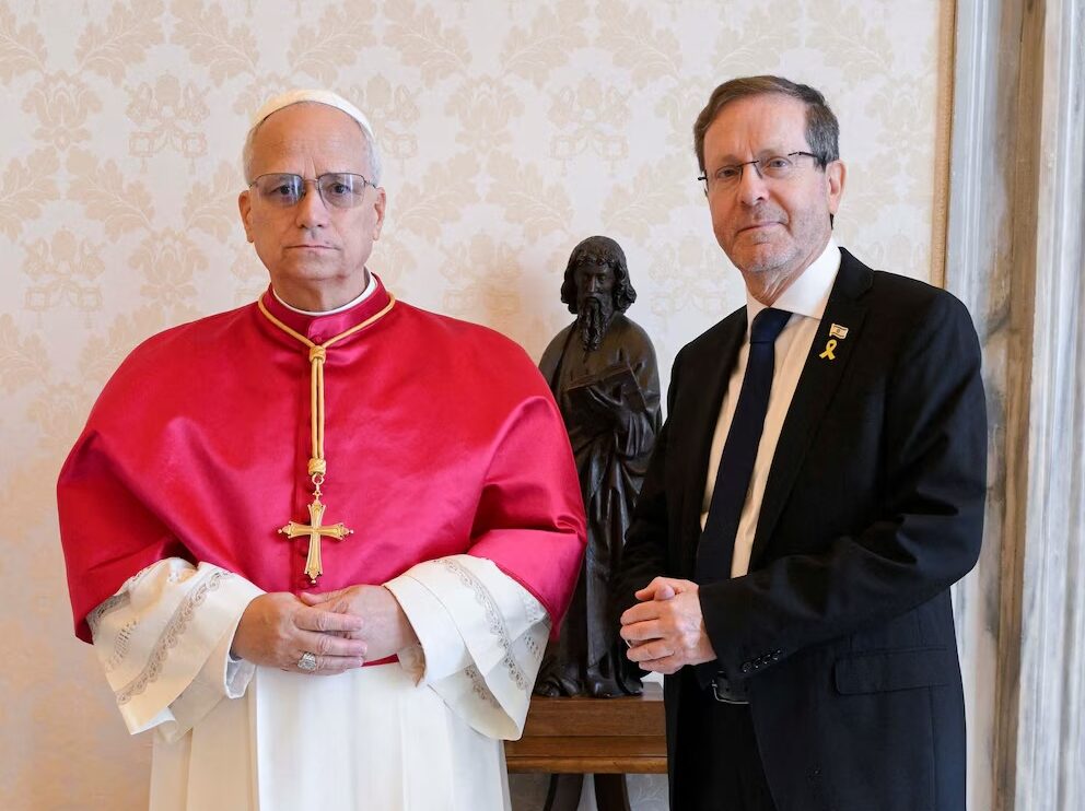 León XIV y el presidente Israelí