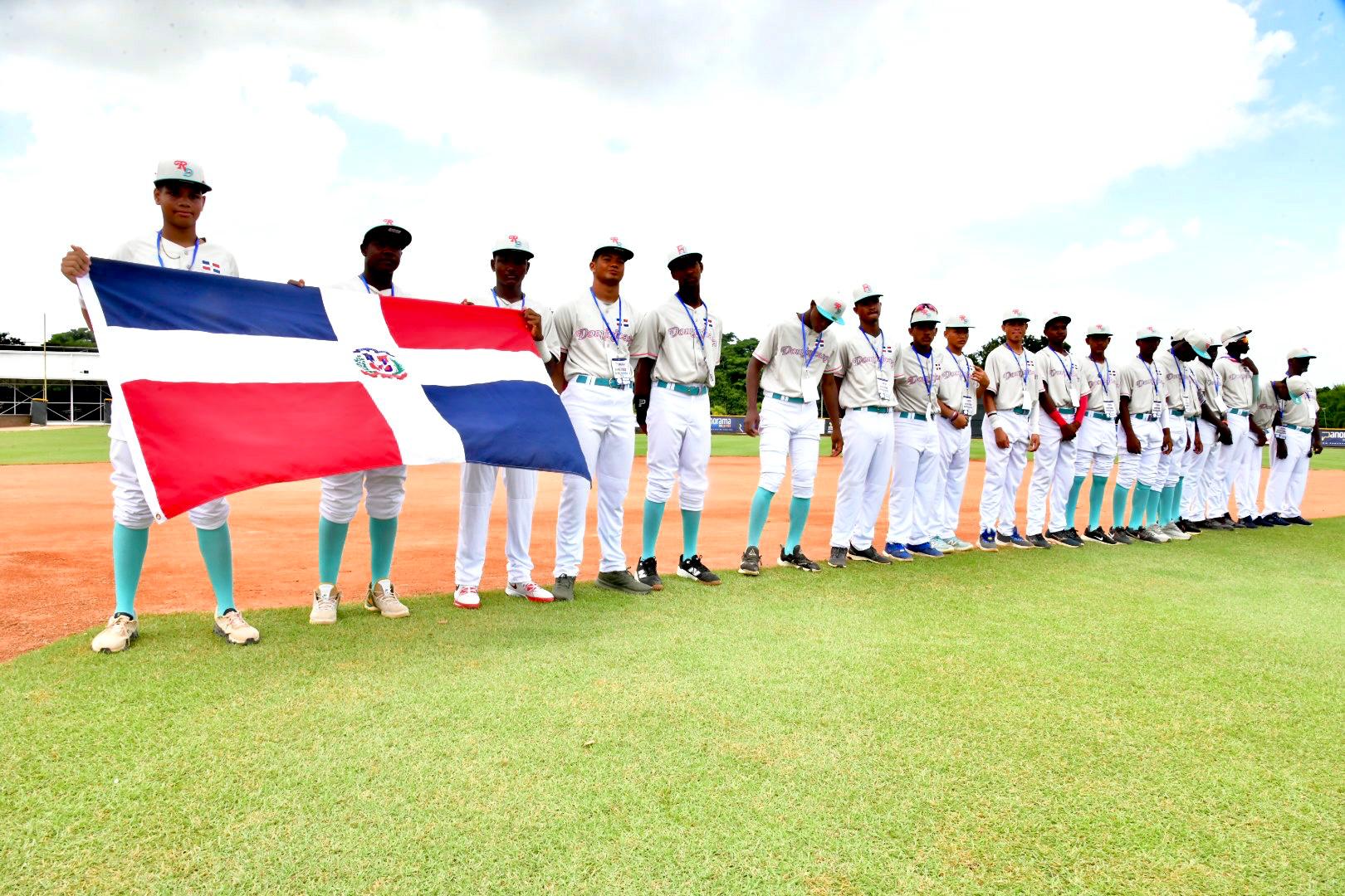 Selección de República Dominicana que participa en el Premundial U15 de Béisbol en el Complejo IPL en República Dominicana.