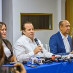 José Ignacio Paliza, presidente del PRM y el secretario nacional de Organización Deligne Ascención / Fuente externa