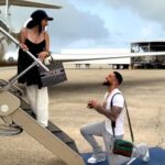 DJ Adoni y Lisabely Lugo durante romántica sorpresa