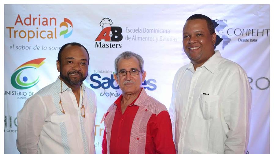 Luis Marino y Bolívar Troncoso por la Fundación Sabores Dominicanos que enarbola la dominicanidad desde la gastronomía nacional. (Fuente externa).