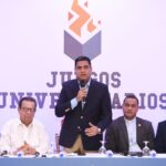 Ministro Kelvin Cruz tuvo a cargo las palabras centrales de la presentación de la versión 2025 de los Juegos nacionales Universitarios