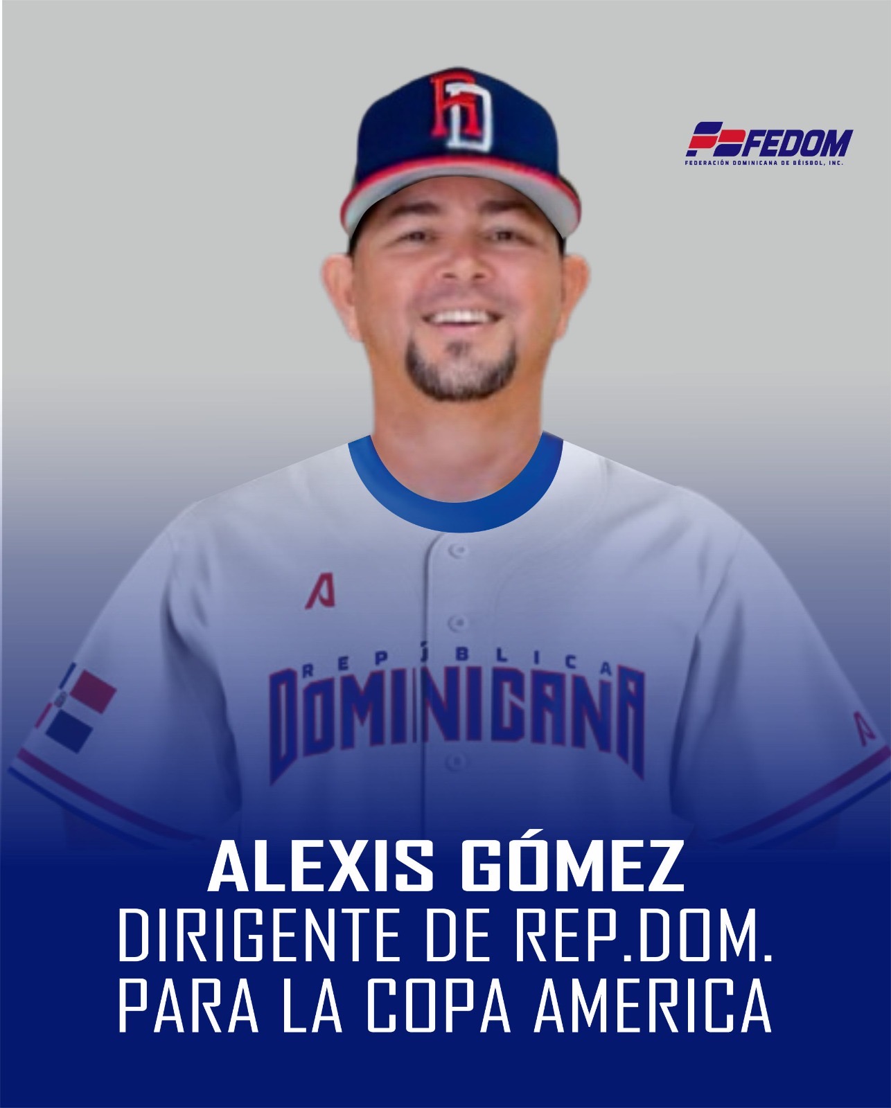 Alexis Gómez, dirigente de RD en Copa América de béisbol 2025.
