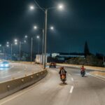 Trabajos de iluminación de autopistas