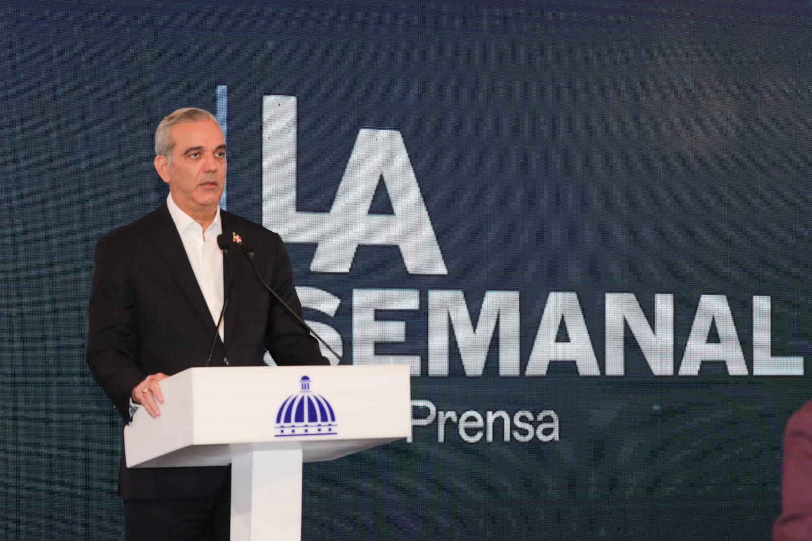 Presidente Luis Abinader, durante La Semanal.