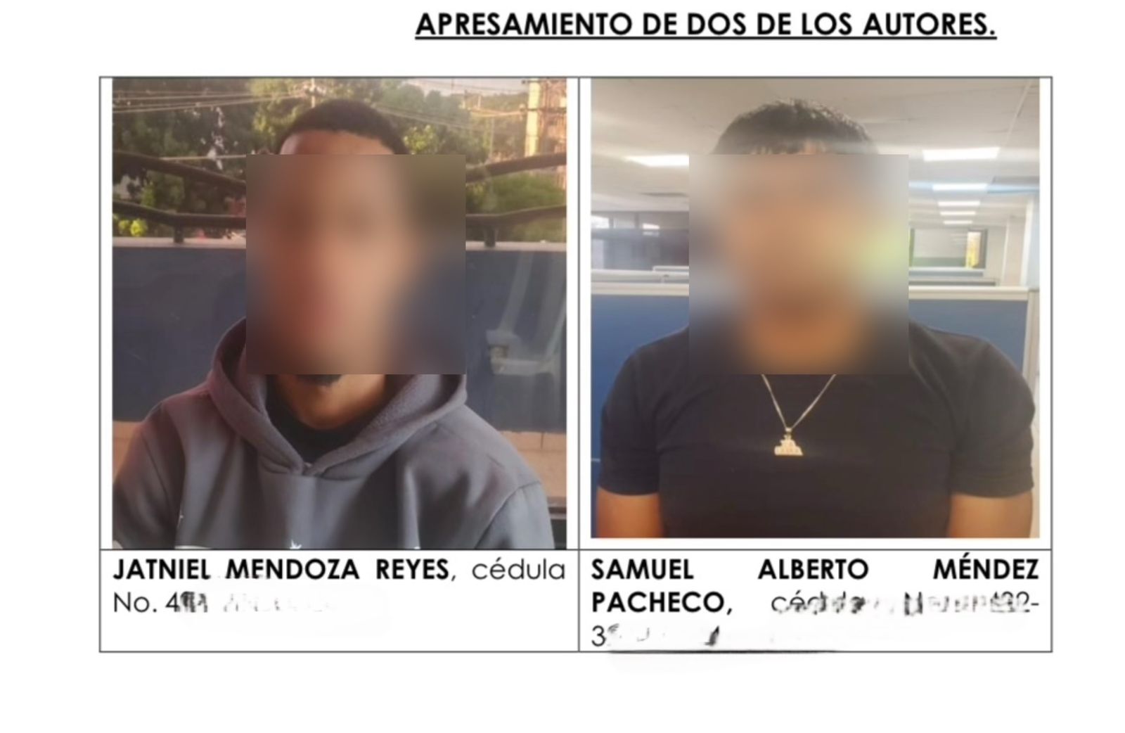 Jatniel Mendoza Reyes, Samuel Alberto Méndez Pacheco y Stendhal Segura Nolasco, acusados del homicidio de Rubel Pérez.