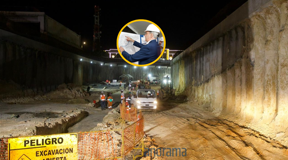 Presidente Luis Abinader supervisa obras del túnel bajo la Plaza de la Bandera