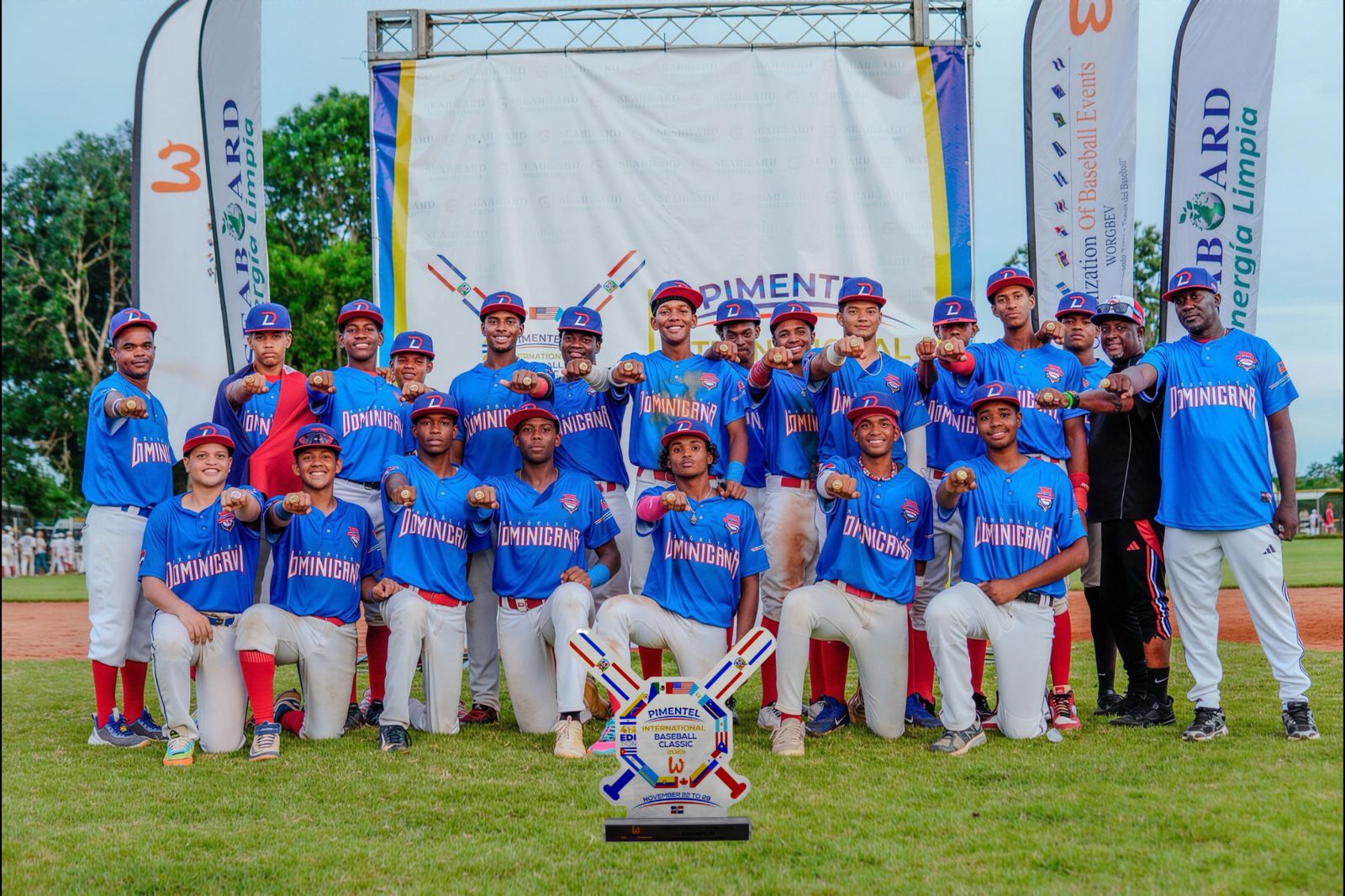 República Dominicana superó 10 por 0 a Puerto Rico en la gran final de la 4ta edición del Pimentel International Baseball Classic U-16 2025 copa Seaborad