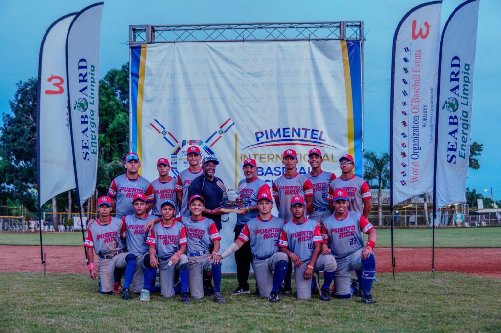 República Dominicana superó 10 por 0 a Puerto Rico en la gran final de la 4ta edición del Pimentel International Baseball Classic U-16 2025 copa Seaborad