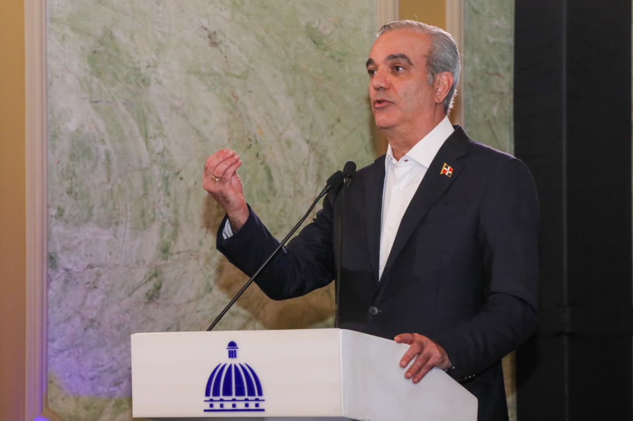 Presidente Luis Abinader, durante La Semanal con la Prensa.