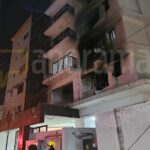 Explosión de tanque de gas provoca incendio en residencial del sector Villa Marina
