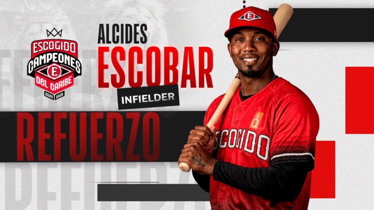 El infielder venezolano Alcídes Escobar, con 13 años de experiencia en las Grandes Ligas, es el nuevo refuerzo de los campeones nacionales y del Caribe, Leones del Escogido, según informó el gerente general Carlos Peña.
