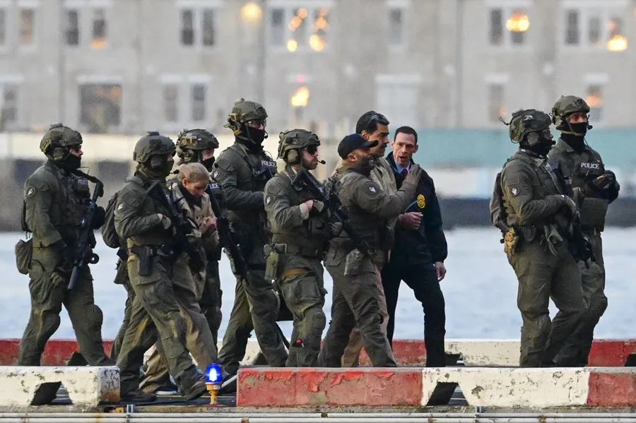 Fotografía de archivo del capturado presidente de Venezuela, Nicolás Maduro, y su esposa, Cilia Flores, en Nueva York (EE.UU.). EFE/EPA/ Stringer
