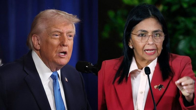 Trump habla con Delcy Rodríguez y dice que es una "persona fantástica"