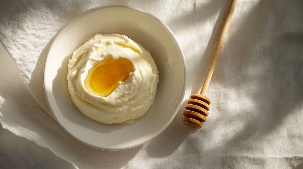 Mascarilla de miel y yogur para brillo y frizz