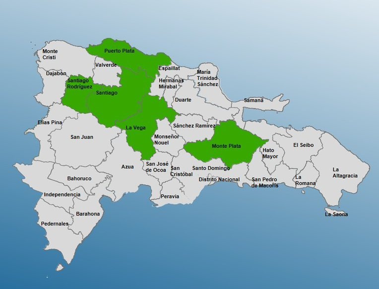 El COE aumenta a cinco las provincias en alerta verde por lluvias