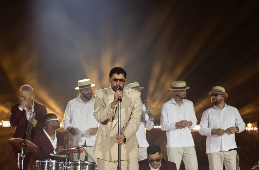 Bad Bunny, en el estadio Olímpico Félix Sánchez, en Santo Domingo