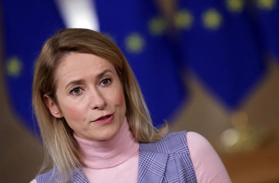 La alta representante europea, Kaja Kallas. EFE/EPA/Olivier Matthys/Archivo.