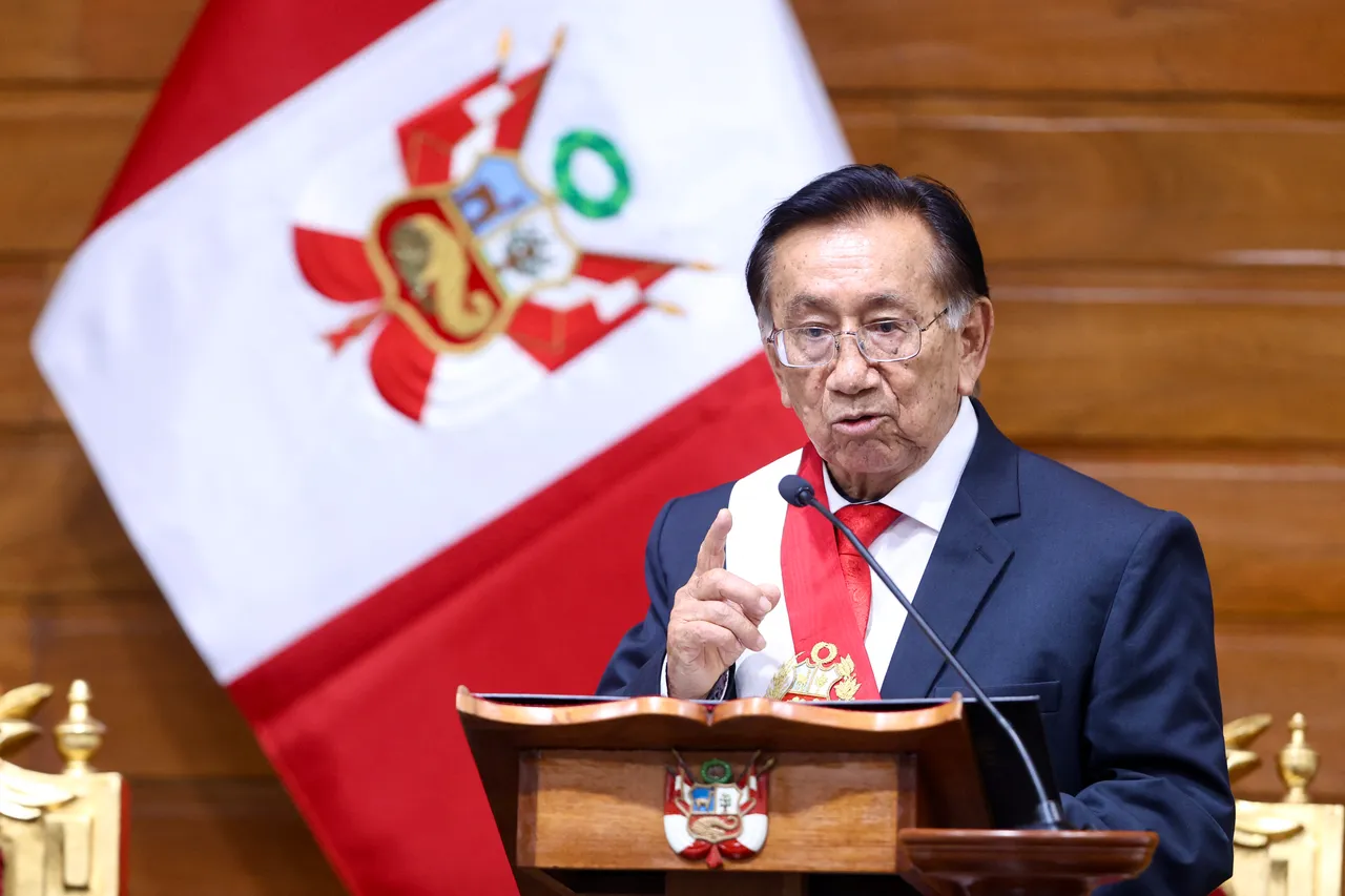 El presidente interino de Perú, José María Balcázar