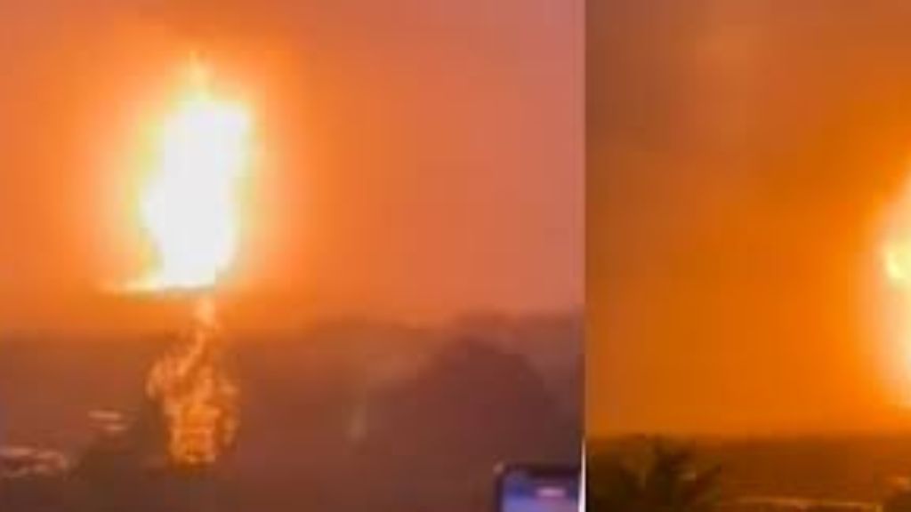 ¡Volcán en erupción en Antioquia! columna de fuego quedó captada en video