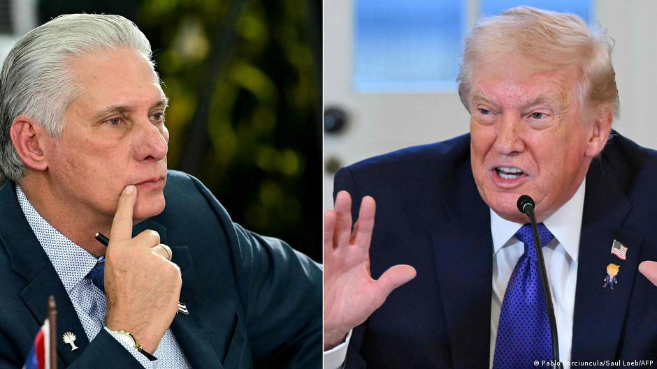 Miguel Díaz-Canel y Donald Trump.