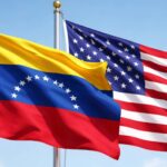 Banderas de Venezuela y Estados Unidos