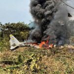 Accidente de avión militar en Colombia.