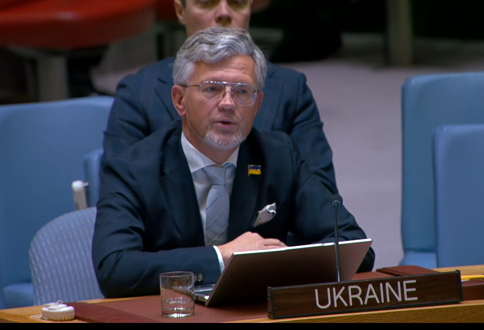 El representante permanente de Ucrania ante la ONU, Andrii Melnyk.