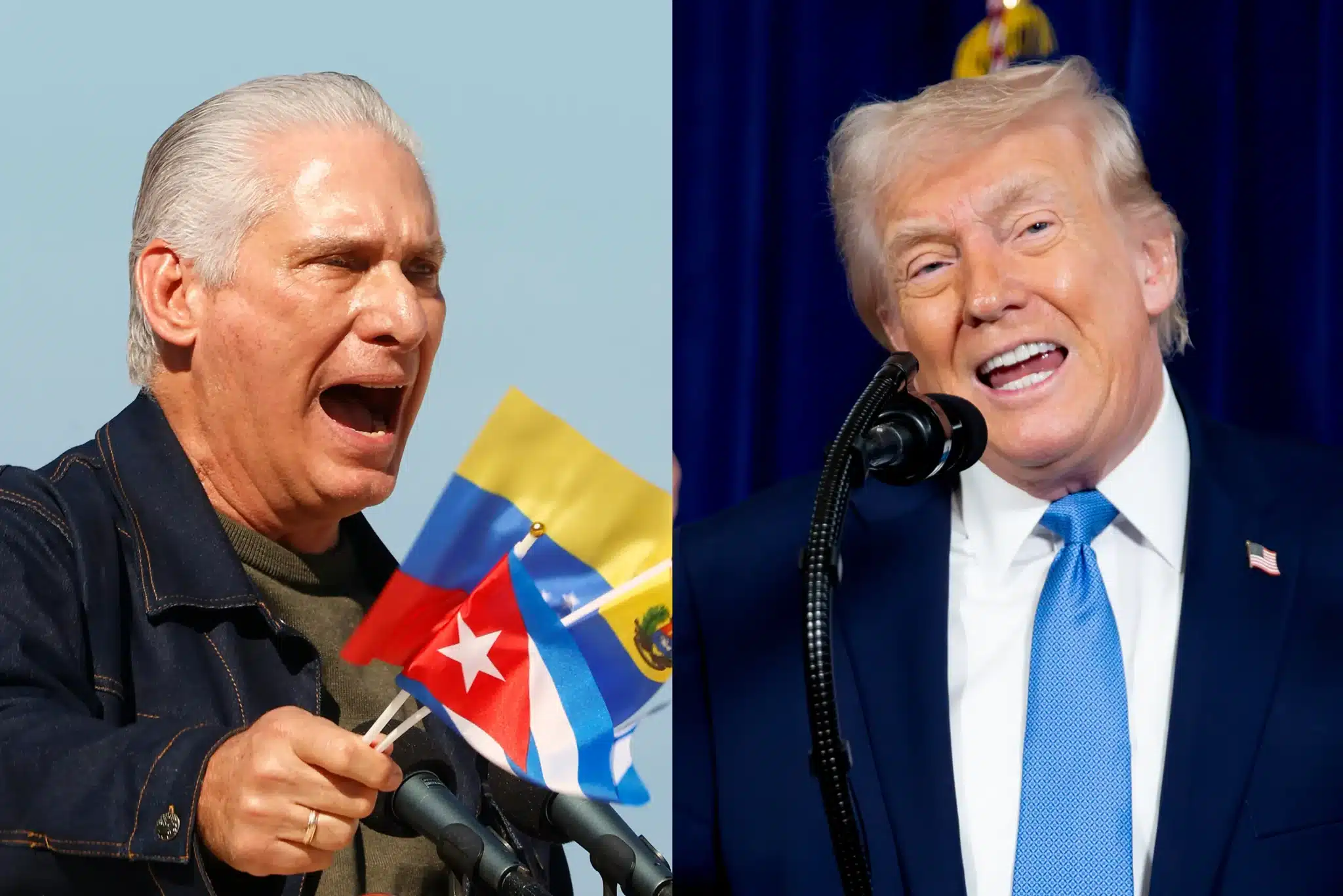 Miguel Díaz-Canel y Donald Trump.