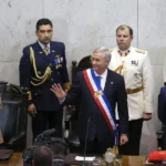El ultraderechista José Antonio Kast (c) asume la Presidencia de Chile, este 11 de marzo de 2026, en una solemne ceremonia celebrada en la ciudad costera de Valparaíso (Chile). EFE