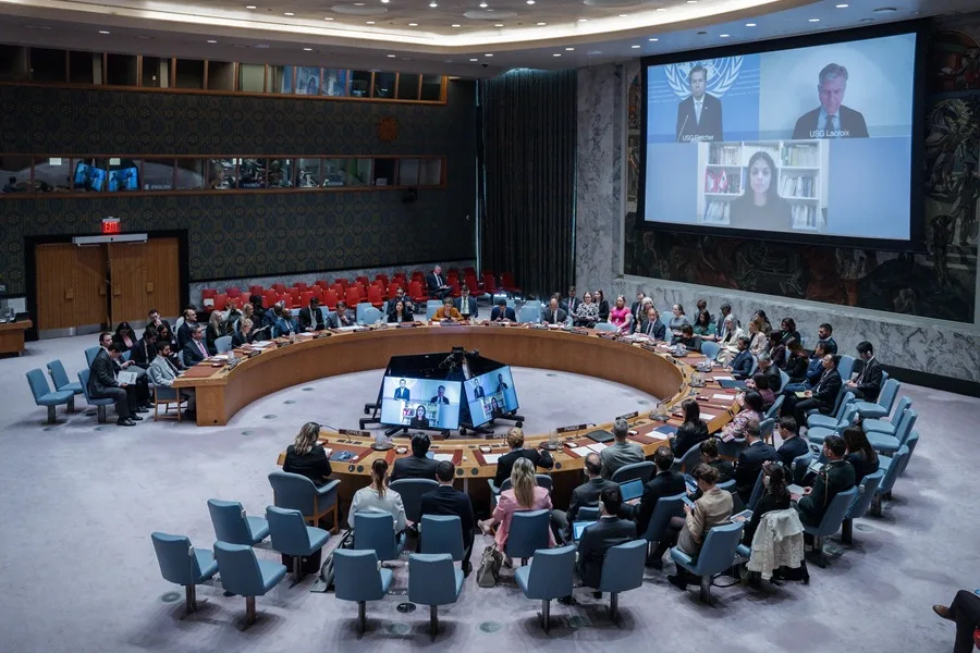 Vista de una reunión del Consejo de Seguridad de la ONU sobre la guerra en Irán y el conflicto en Oriente Medios, este 11 de marzo de 2026, en Nueva York. EFE/Olga Fedorova.