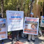 Familia de Dayron protesta frente al Palacio Nacional para exigir acceso a medicamento de alto costo