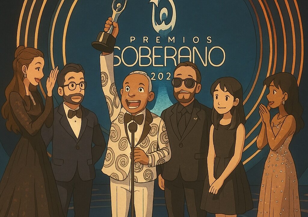 Caricatura de Premios Soberano creada por la IA