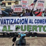 Manifestación de comerciantes en Dajaban.